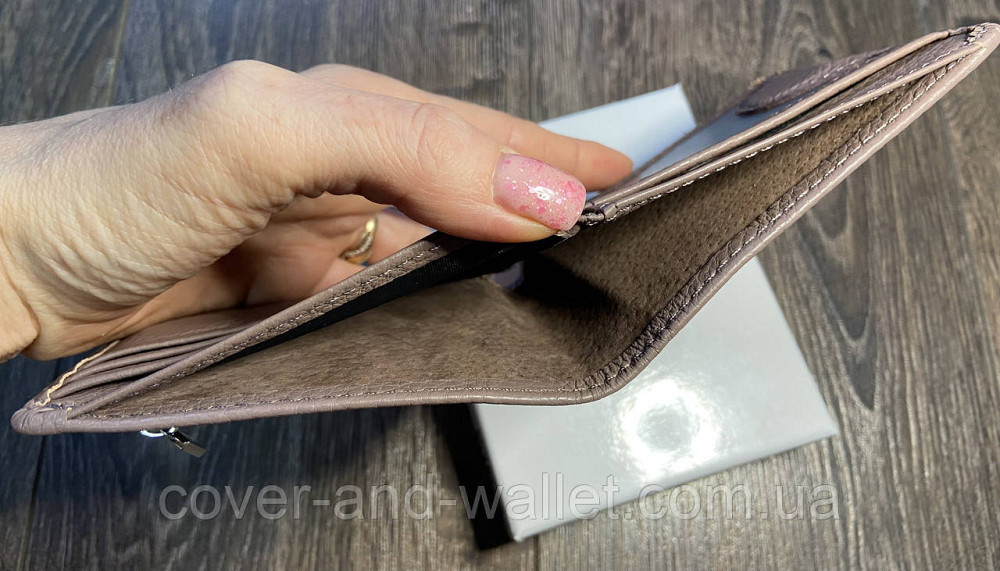 Темно-розовый женский кошелек маленького размера на магнитах Helen Verde Киев - изображение 4