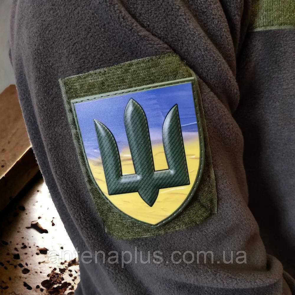 Тризуб ВСУ олива желто-голубой шеврон / патч Киев - изображение 2