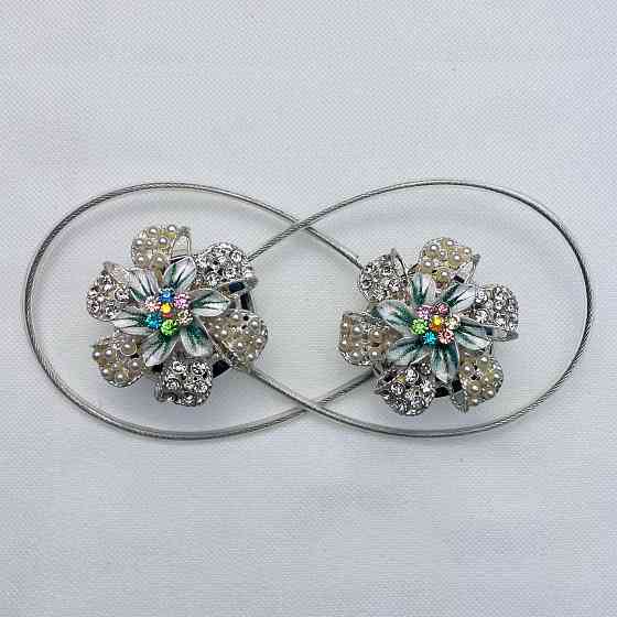 Магніти для штор та гардин "Flowers" набір 2 шт Різнокольоровий (81-232) Київ