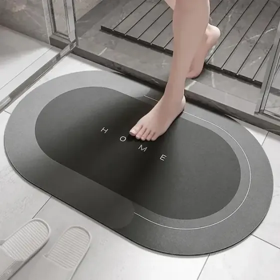 Коврик для ванной комнаты влагопоглощающий Home 50 x 80 см, овальный Коломия