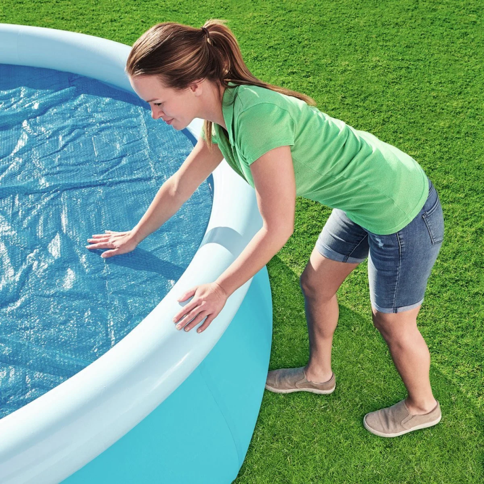 Теплосберегающее покрытие (солярная пленка) для бассейна Intex 28013 диаметр 448 см Винница - изображение 7