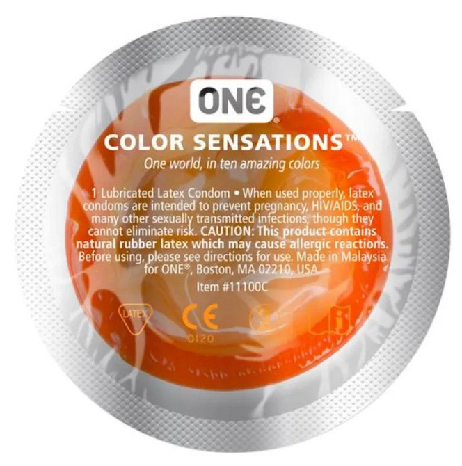 Набір презервативів латексних ONE Color Sensations різнокольорові (ціна за упаковку, 100 шт.) Sex Aura Київ - фото 4