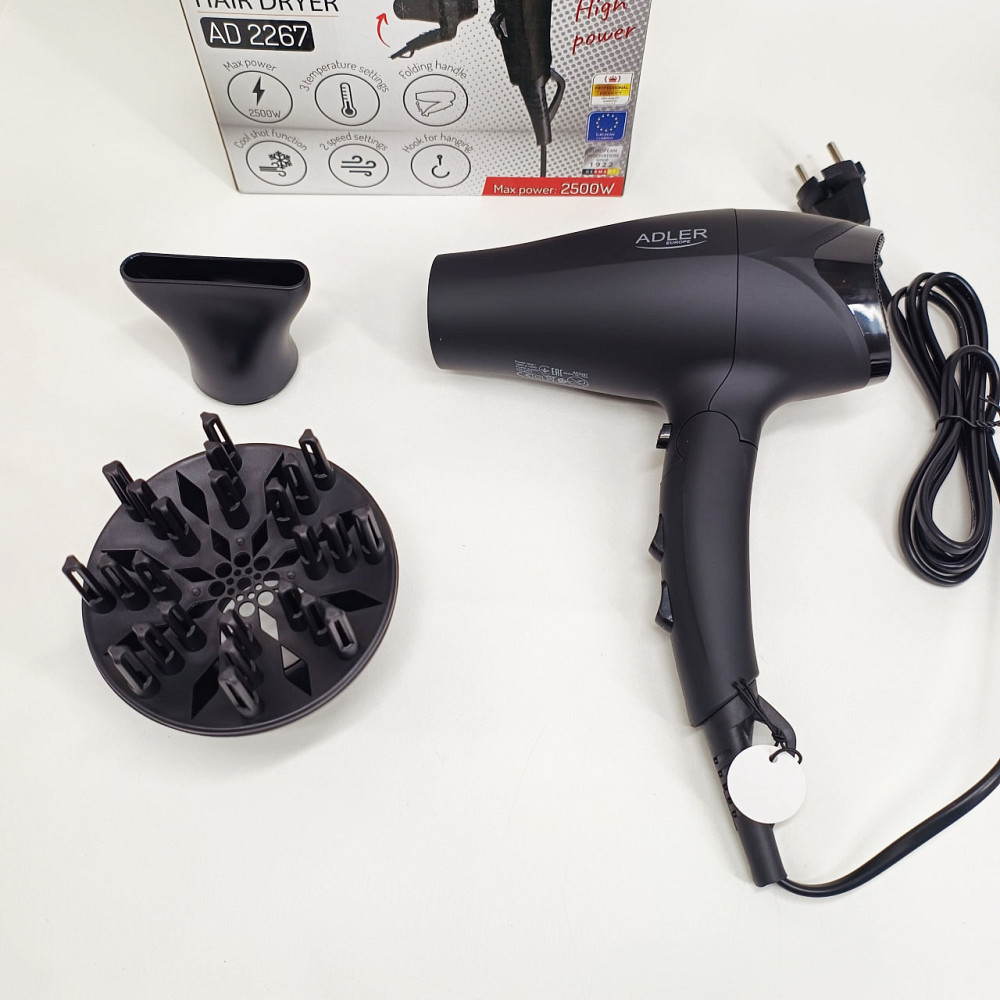 Мощный фен для сушки и укладки волос Adler AD 2267 2100Вт, Фен для легкой укладки волос UZ-18 Львов - изображение 3