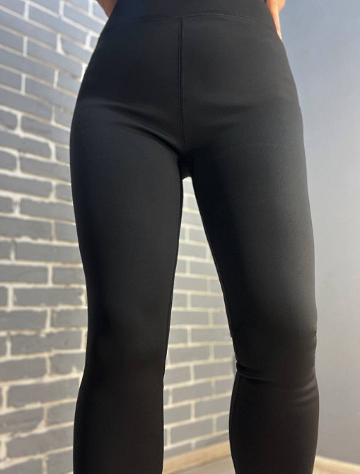 Лосини жіночі Alia 915 дайвінг широкий пояс висока талія утеплені на хутрі чорні , чорний, 3XL Київ - фото 8