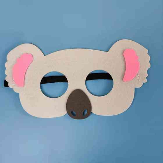 Дитяча маска з фетру Коала one size різнобарвний Київ