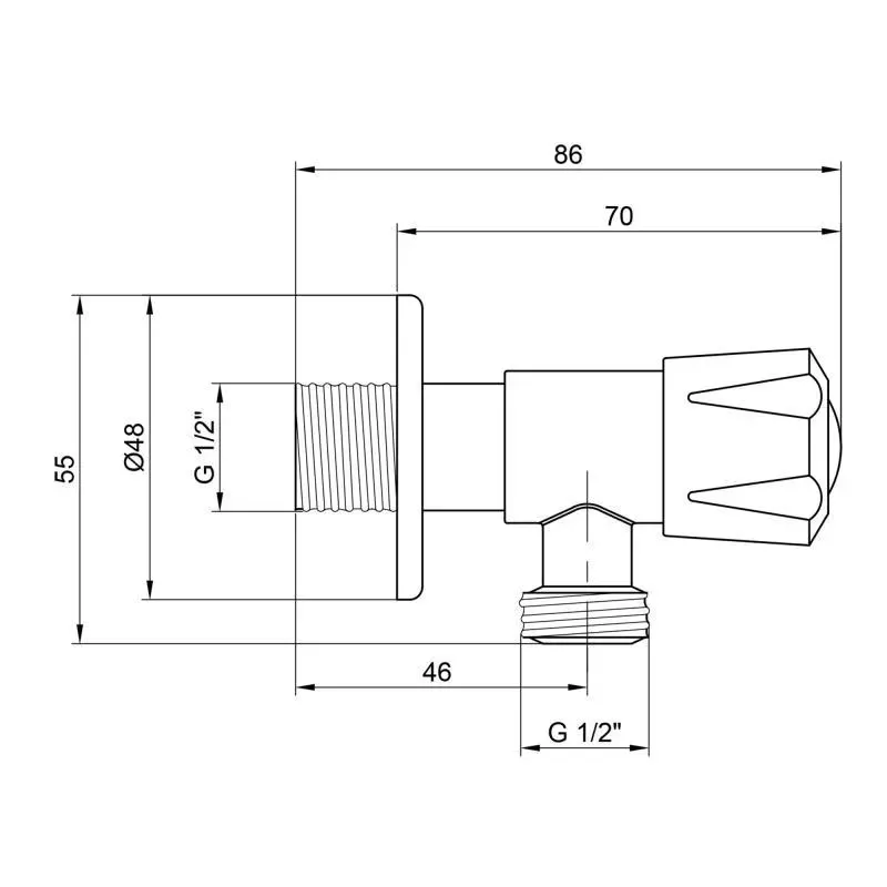 Кран приладовий WEZER SOL21В-15 1/2