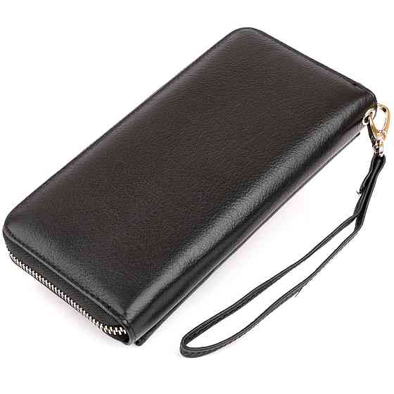 Гаманець шкіряний жіночий Чорний (ST Leather) Київ