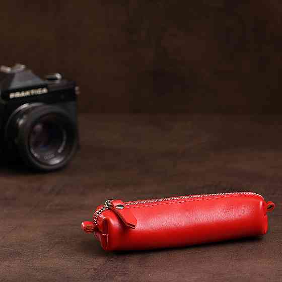 Небольшая кожаная ключница GRANDE PELLE 11530 Красный Киев