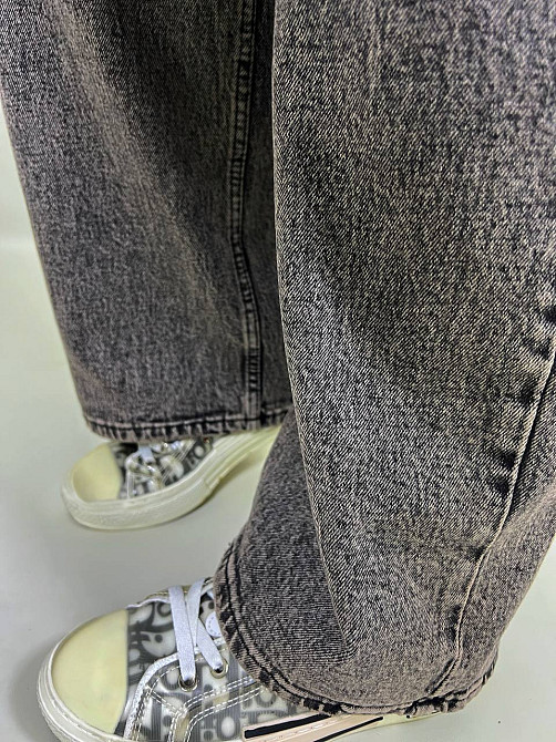 Джинсы женские I8 52407 широкие Baggy бананы с поясом веревкой коричневые, коричневый, 28, 28, 78 см Одесса - изображение 4