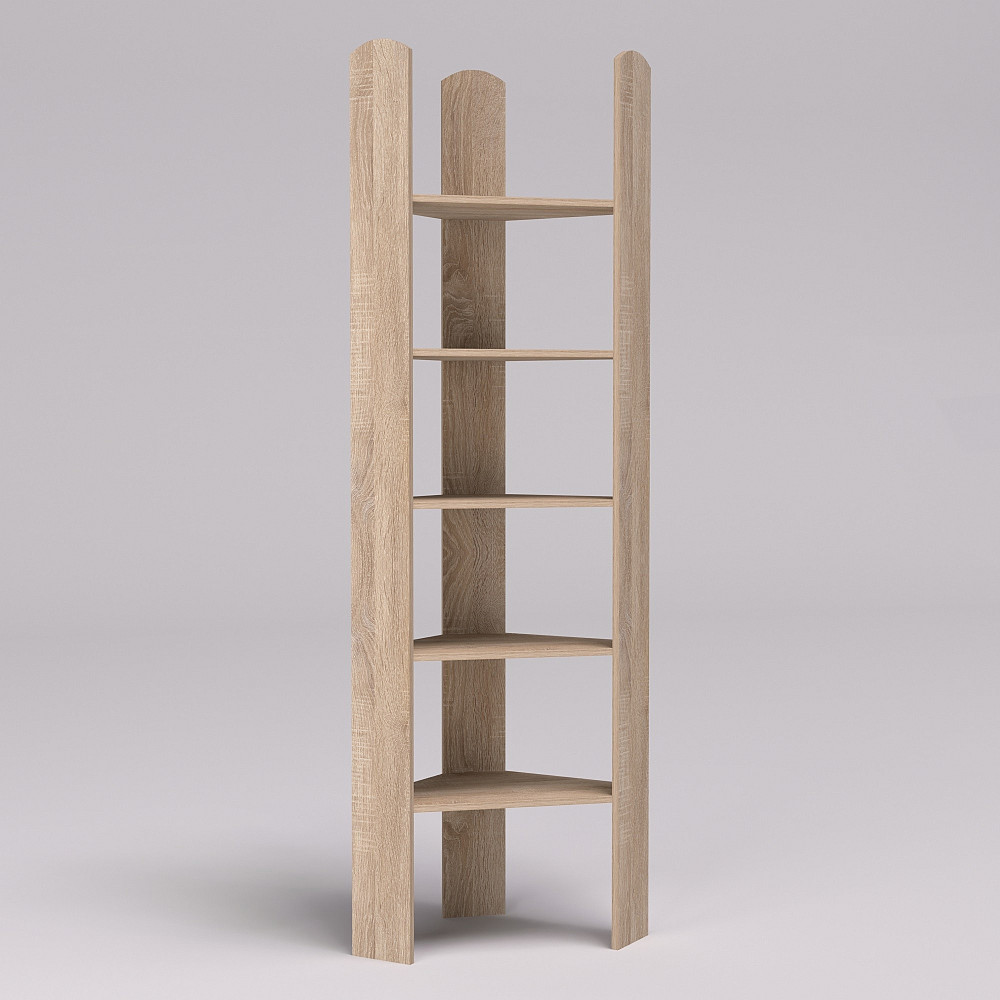 Стеллаж ОС-5 угловой, Дуб Сонома, 500/500/2000 Львов - изображение 1