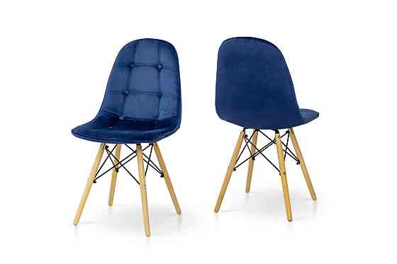 Стілець ДЖАСТІН, велюр синій Киев