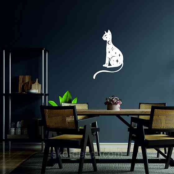 Декоративне настінне 3D Панно «Кіт» Декор на стіну з об'ємом Київ