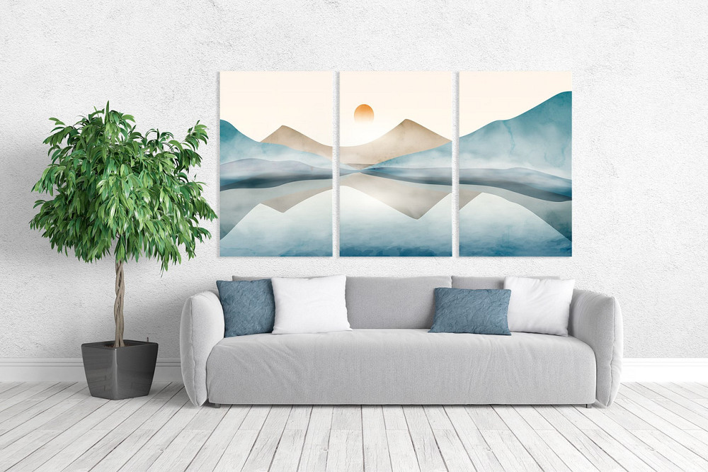 Модульна картина у вітальню/ спальню Природа в горах     ART-183_3A 100х150 см Київ - фото 2