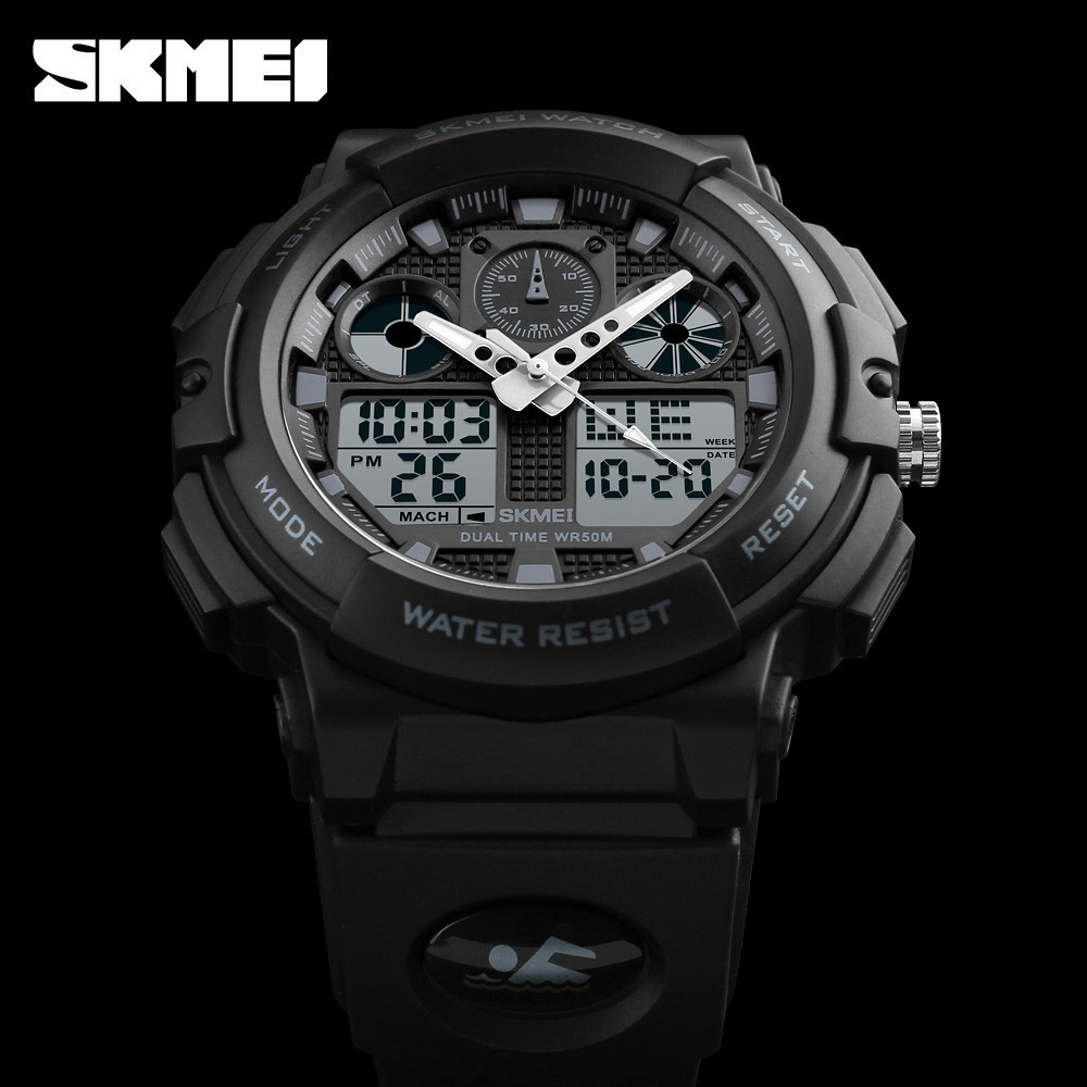Чоловічий водонепроникний годинник Skmei 1270 Чорний Вінниця - фото 11