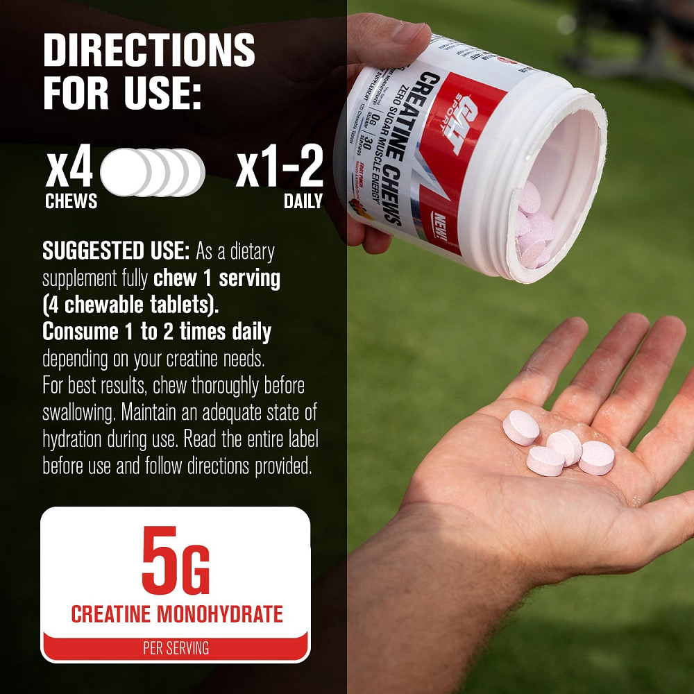 Creatine Chews 120 Chewable Tablets (Fruit Punch) Луцьк - фото 3