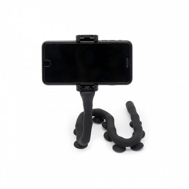 Гибкий держатель для телефона с присосками универсальный Cute Worm Lazy Holder. Цвет: черный IG-70 Львов - изображение 9