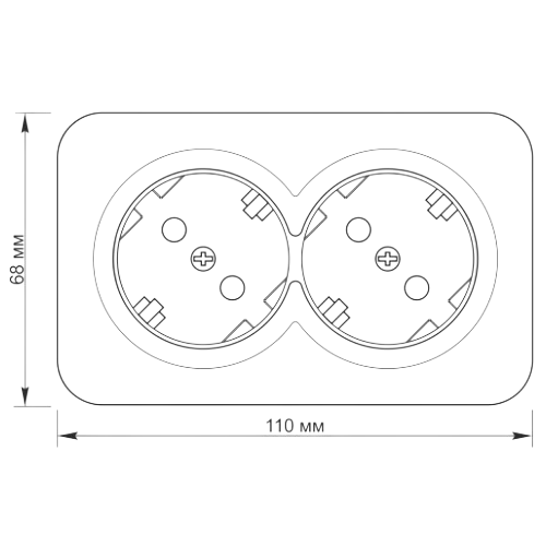 BINERA чорний/графіт Розетка зовнішня 2-а із заземленням IP20 Videx Житомир - изображение 5