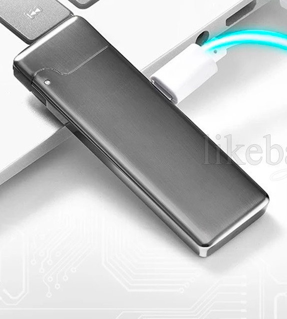 Електронна запальничка USB Запальничка подарункова USB яскрава 33272 (синя) Полтава - фото 1