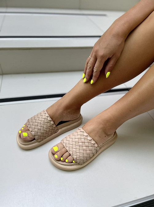 Seben Модні шльопанці жіночі еко-шкіра бежеві на низькому ходу літні Seben T115-3 р. 36, 38, 39 Коломия - фото 9