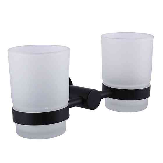 Стакан подвійний Globus Lux BS8428 чорний матовий SUS304 (000022213) Київ