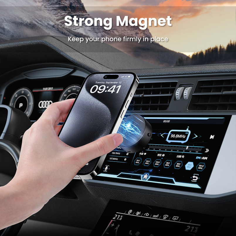 Тримач телефону автомобільний XO C155 Magnetic Car Suction Cup чорний Львів - фото 10