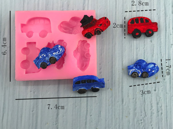 Молд силиконовый Тачки 64 на 74 мм розовый Киев