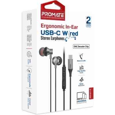 Наушники Promate Silken-C Grey (silken-c.grey) Винница