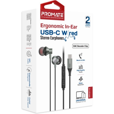 Навушники Promate Silken-C Grey (silken-c.grey) Вінниця - фото 2