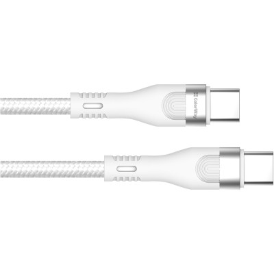 Дата кабель USB-C to USB-C 1.0m (PD Fast Charging 240W) 5А white ColorWay (CW-CBPDCC065-WT) Вінниця - фото 8