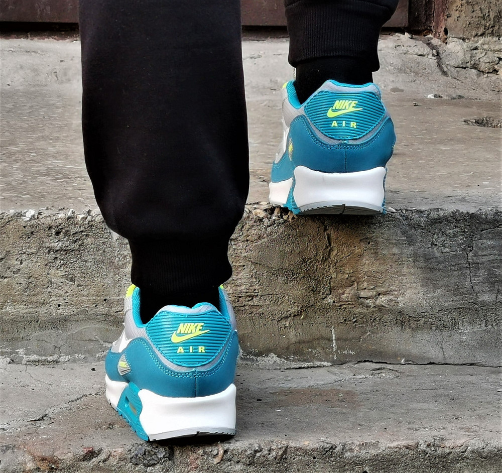 Чоловічі Сірі Кросівки Nike Air Max 90 Сині Найк (розміри: 42,43,44,45,46) Відеовідвідвід Дніпро - фото 6