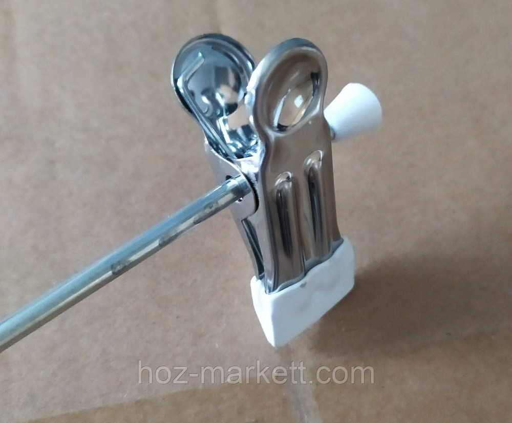 Плечики вішалки (тремпеля) брючні хромовані в силіконі з прищіпками білі 35 см 10 шт. в уп Харків - фото 3