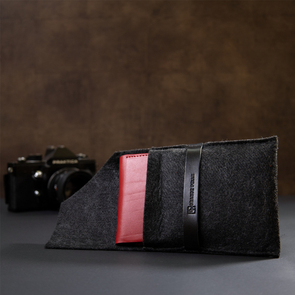 Женский кожаный кошелек GRANDE PELLE 11365 Красный Киев - изображение 1