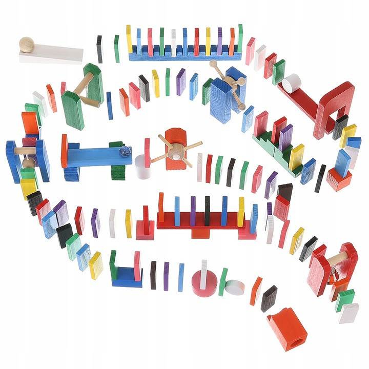 Детский Набор деревянных блоков - домино из 407 элементов с сумкой Kruzzel (22914) Нововолынск - изображение 2