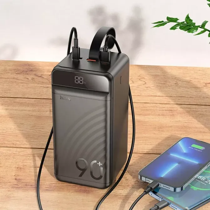 Павербанк швидке заряджання Hoco J123D Element 90000 mAh 22.5W PD/QC Black Одесса - изображение 2