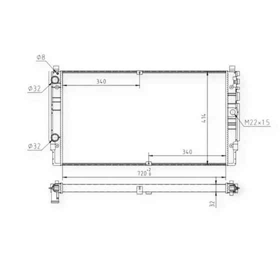 Радіатор двигуна Фольцваген T4 1.9-2.5TDI (90-03) охолодження Мукачево