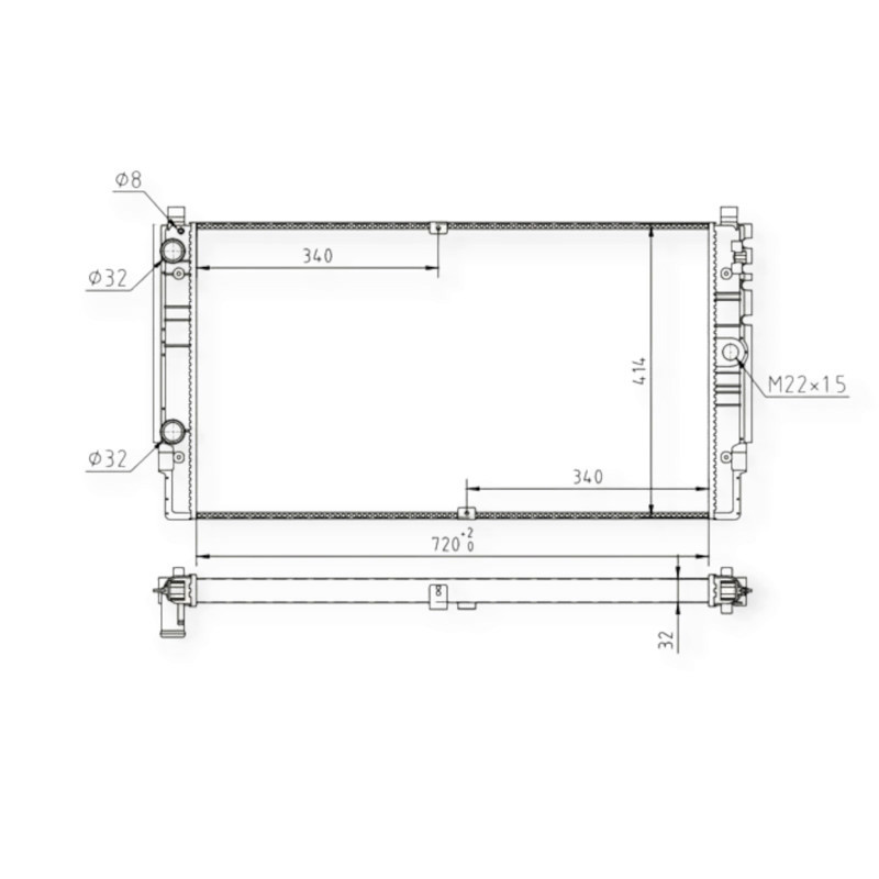 Радіатор двигуна Фольцваген T4 1.9-2.5TDI (90-03) охолодження Мукачево - фото 1
