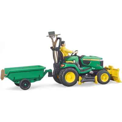 Спецтехника Bruder садовый трактор John Deere с прицепом и фигуркой садовода (62104) Винница
