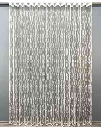 Тюль VR-Textil 2015т Фатин з вишивкою та люрексом Молочний 400х270 см (42-1090) Київ