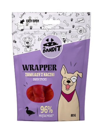 Ласощі для собак Містер Бандіт Mr.Bandit палички обгорнуті з качкою для собак, 80 г Вінниця