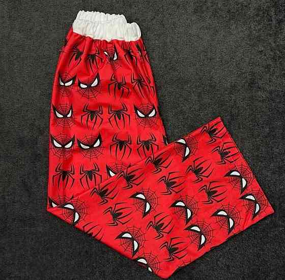 Парні стильні мішені широкі штани оверсайз з улюбленими героями двонитлюкс Червоний, 48-50 Одеса