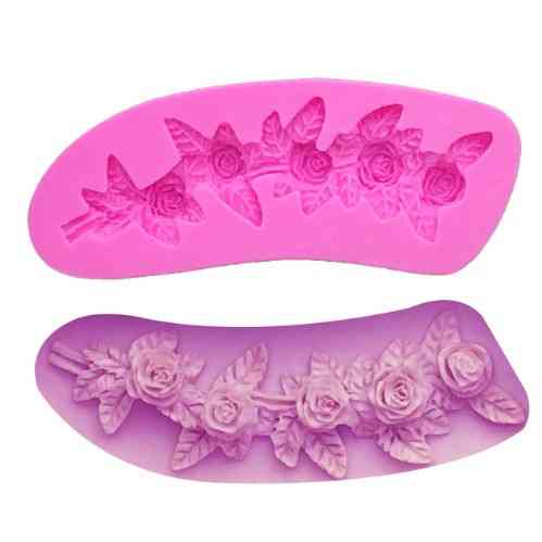 Молд силиконовый Розы 110 на 39 мм розовый Киев