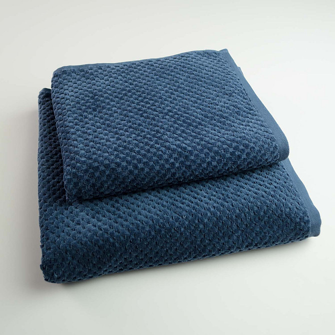 Набор махровых полотенец однотонных 2шт 50x90см, 70x140см Damask Премиум качества Жаккардовое с велю Сумы - изображение 1