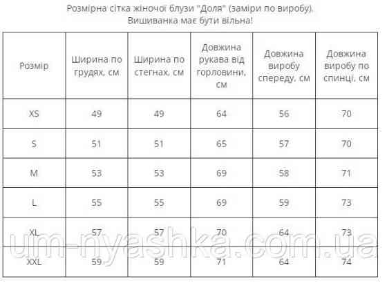 Жіноча вишиванка натуральна "Доля" Кривий Ріг