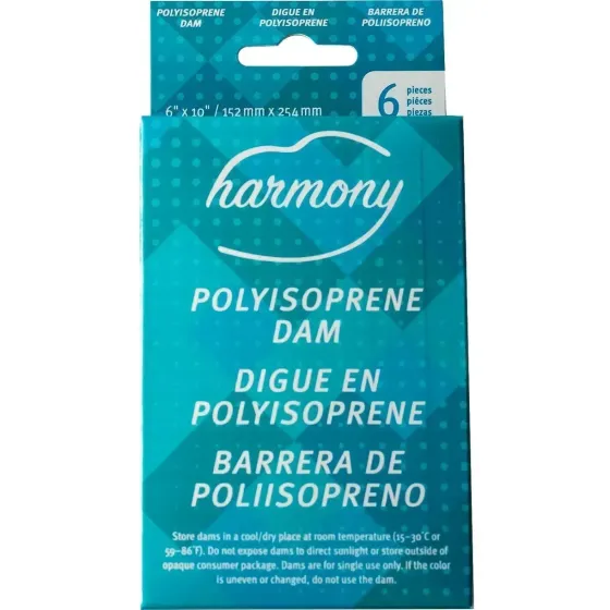 Серветка для орального сексу Harmony з поліізопрену, 6 шт. Sex Aura Київ