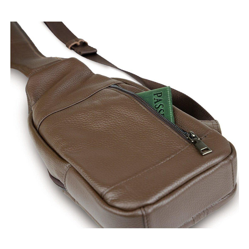 Сумка мужская кожаная через плечо Vintage 14390 Коричневая Киев - изображение 7