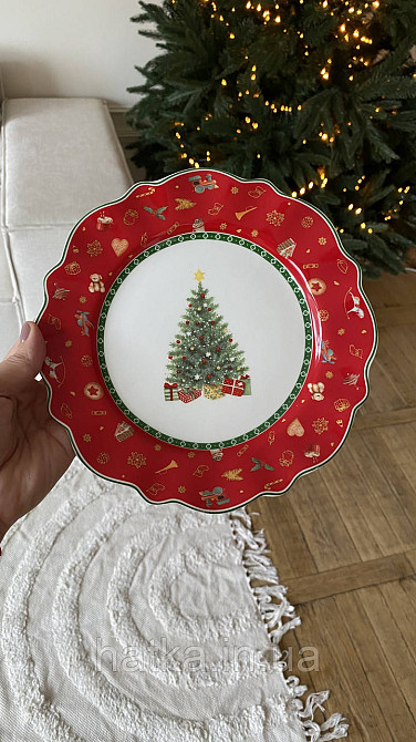 УЦІНКА! ТАРЕЛКА ПІДСТАВНА НОВОГОДНЯ "CHRISTMAS DELIGHT" 21СМ + ПОДАРУНОВА ПАКОВАННЯ Київ - фото 1