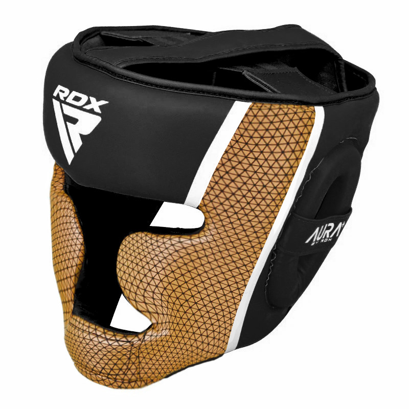 Боксерський шолом RDX T17 Aura Black Gold M Каменское - изображение 6