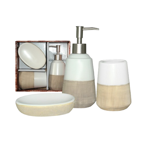 Набір для ванної кімнати 3в1 (мильниця, стакан, диспенсер) Rest 887-08-01 S&T Житомир - фото 1