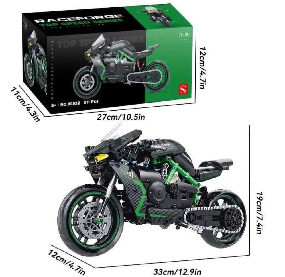 Конструктор мотоцикл Harley Davidson 586 деталей | Сумісний з LEGO | Байк для дорослих та дітей Київ - фото 4