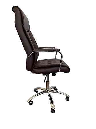 Офисное кресло руководителя Tehforward Dionis хром Anyfix Коричневый Киев